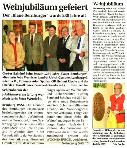 Pressebeitrag Wochenspiegel